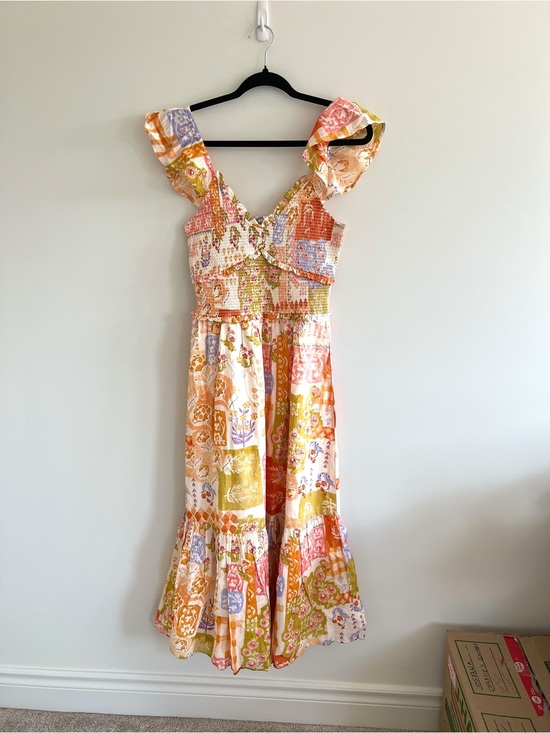 Patrons of Peace Dresses & Skirts - BNWT Patrons of Peace Patchwork Smocked Midi Dress